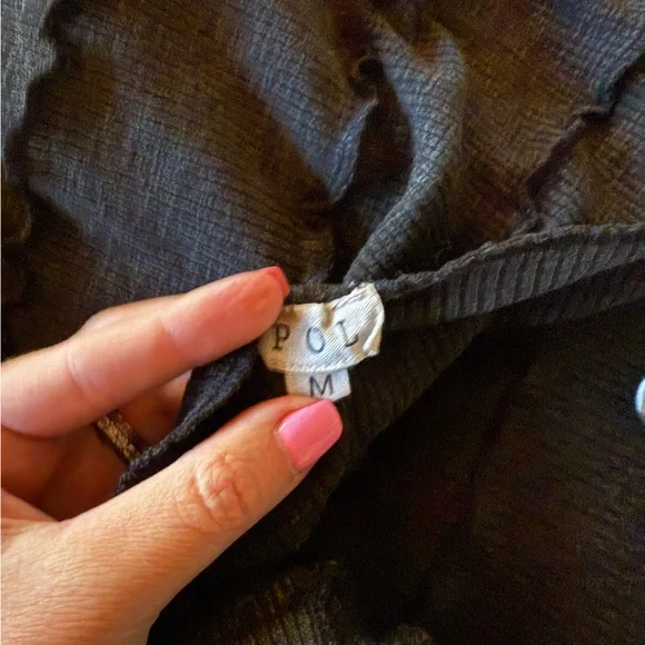 POL Black Ribbed Tank Top - Picture 3 of 4